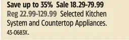 Canadian Tire Hamilton Beach Selected Kitchen System and Countertop Appliances offer