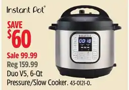 Canadian Tire Instant Pot Duo V5, 6-Qt Pressure/Slow Cooker offer