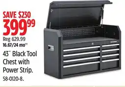 Canadian Tire MAXIMUM 43 Black Tool Chest with Power Strip offer