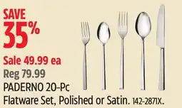 Canadian Tire Paderno 20-Pc Flatware Set offer