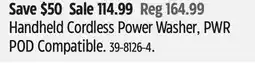 Canadian Tire Handheld Cordless Power Washer offer
