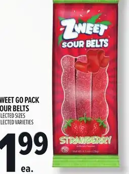 Metro ZWEET GO PACK SOUR BELTS offer