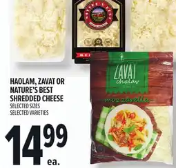 Metro HAOLAM, ZAVAT OR NATURE'S BEST SHREDDED CHEESE offer