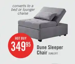 The Brick Dune 43.75 Fabric Convertible Sleeper Chair with Tufted Cushions - Grey offer