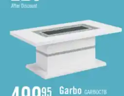 The Brick Garbo 52 Glam Coffee Table - White and Silver with Glitter Accents offer