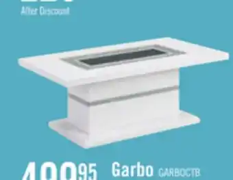 The Brick Garbo 52 Glam Coffee Table - White and Silver with Glitter Accents offer