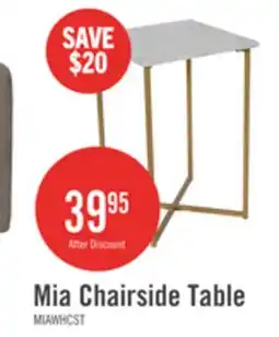 The Brick Mia 15.75 Faux Marble Chairside Table - White & Gold offer