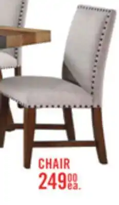 The Brick Boden Dining Chair with Polyester Fabric & Nailhead Trim - Beige & Brown offer