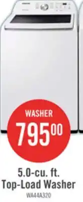 The Brick Samsung 5.1 Cu. Ft. Top-Load Washer - White - WA44A3205AW/A4 offer