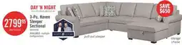 The Brick Scott Living Haven 3-Piece Right-Facing Chenille Fabric Sleeper Sectional with Storage Chaise - Grey offer