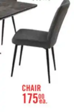 The Brick Tavo Dining Chair with Microfibre Polyester Fabric, Metal - Black offer