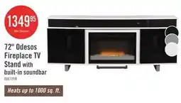 The Brick 72 Odesos Fireplace TV Stand with built-in soundbar offer