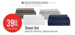 The Brick Masterguard Ultra Advanced 4-Piece Queen Sheet Set - Grey offer