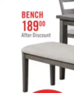 The Brick Krew Dining Bench with Polyester Fabric, 48W - Grey offer