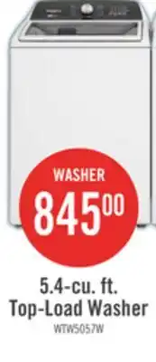 The Brick Whirlpool 5.4 Cu. Ft. Top-Load Washer - White - WTW5057LW offer