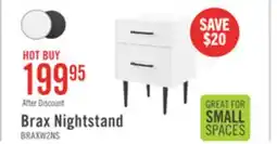 The Brick Brax Bedside 2-Drawer Nightstand, 18W x 25.75H - White offer