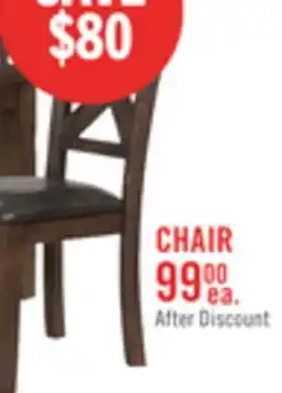 The Brick Talia Dining Chair with Vegan-Leather Fabric, Cross-Back - Brown offer