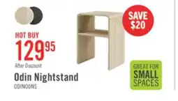 The Brick Odin Bedside Nightstand with Storage Shelf, 18W x 25.75H - Natural offer