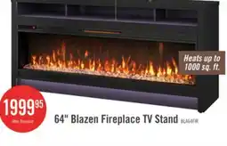 The Brick Blazen 64 Electric Fireplace TV Stand with Storage for TVs up to 70 - Black offer