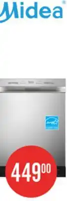 The Brick Midea 24 Front-Control Dishwasher with Interior Light - MDF24P2BST offer