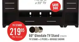 The Brick Glendale 60 TV Stand with Storage and Cable Management for TVs up to 65- Espresso offer