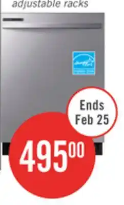 The Brick Samsung 24 53 dBA Built-In Top-Control Dishwasher with Hybrid Tub - DW80CG4021SRAA offer