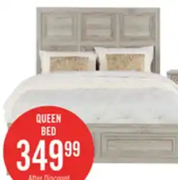The Brick Lara Panel Bed with Headboard & Frame, Antique Grey - Queen Size offer