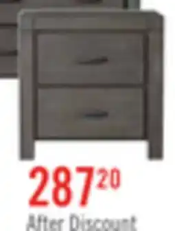 The Brick Koda Bedside 2-Drawer Nightstand, 23.7W x 23.7H, Acacia Wood - Grey offer