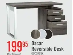 The Brick Oscar 47 Reversible Office Desk with Storage - Grey offer