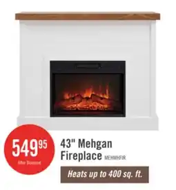 The Brick Mehgan 43.8 Modern Electric Fireplace - White & Brown Two Tone offer