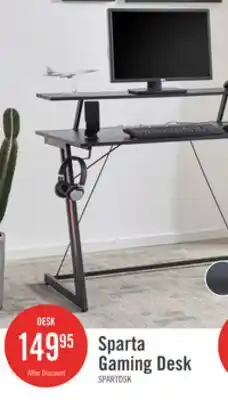 The Brick Sparta Gaming Desk - Black offer