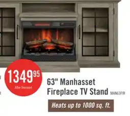 The Brick Manhasset 63 Electric Fireplace TV Stand with Storage for TVs up to 70 - Valley Pine offer