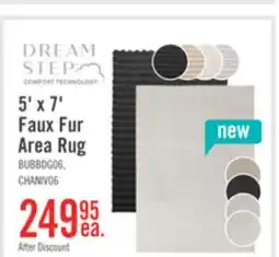 The Brick Dream Step Memory Foam Bubble Dark Grey Faux Fur Area Rug - 5' x 7' offer