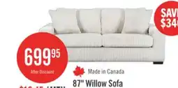 The Brick Willow 87 Light Grey Fabric Sofa with Track Arms and Reversible Seat and Back Cushions offer