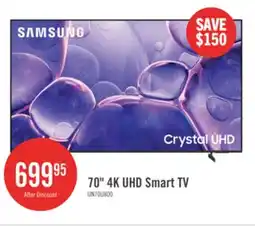 The Brick SAMSUNG 70 U8000 Crystal 4K UHD Smart Tizen OS TV (UN70U8000FFXZC) - 2025 Model offer
