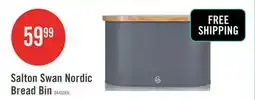 The Brick Salton Swan Nordic Bread Bin with Cutting Board - Grey offer