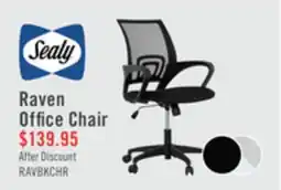 The Brick Sealy Raven 25.2 Adjustable Ergonomic Office Chair with Mesh Padding - Black offer