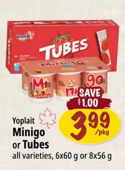 Farm Boy Yoplait Minigo or Tubes offer