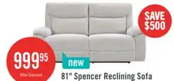 The Brick Spencer 80.9 Chenille Fabric Manual Reclining Sofa - Grey offer