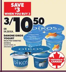 Loblaws DANONE OIKOS YOGURT offer