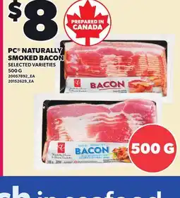 Loblaws PC NATURALLY SMOKED BACON offer