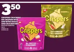 Loblaws CRISPERS CRACKERS OR CRISPERS BITS AND BITES SNACK AND CRACKER MIX offer