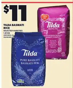 Loblaws TILDA BASMATI RICE offer