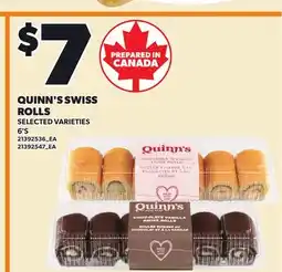 Loblaws QUINN'S SWISS ROLLS, 6'S offer