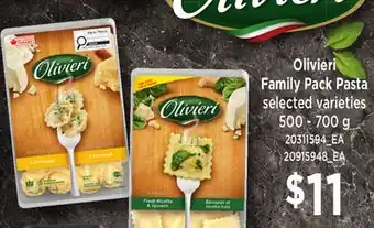 Loblaws OLIVIERI FAMILY PACK PASTA offer
