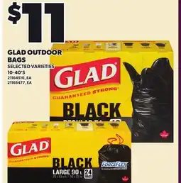 Loblaws GLAD OUTDOOR BAGS, 10-40'S offer