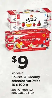 Loblaws YOPLAIT SOURCE & CREAMY offer
