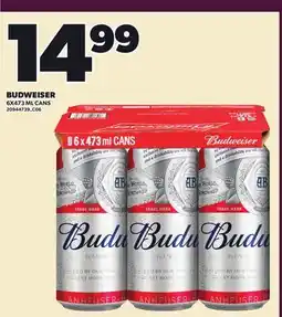 Loblaws BUDWEISER 6X473 ML CANS offer