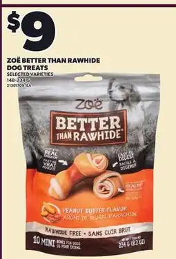 Loblaws ZOË BETTER THAN RAWHIDE DOG TREATS offer