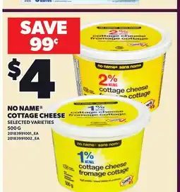 Loblaws NO NAME COTTAGE CHEESE offer